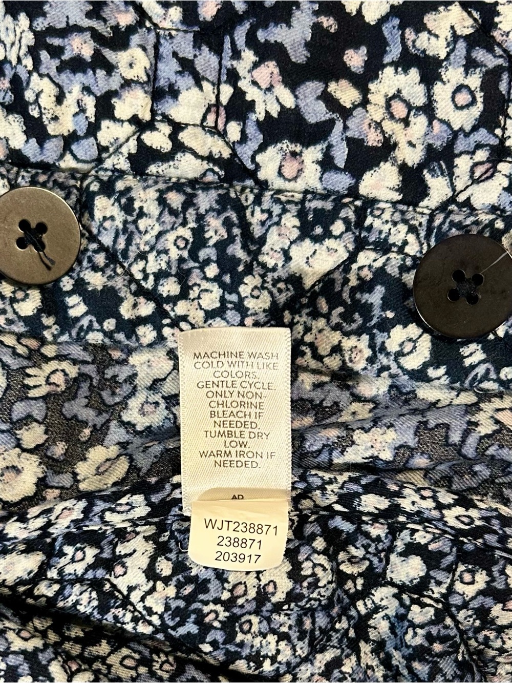 J.Jill Blue & White Floral Button-Up Cardigan Size M - Picture 6 of 7